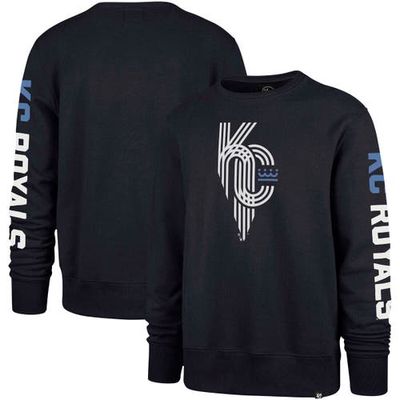Men's '47 Navy Kansas City Royals City Connect Legend Headline Pullover Sweatshirt