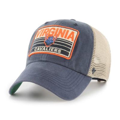 Men's '47 Navy Virginia Cavaliers Four Stroke Clean Up Trucker Snapback Hat