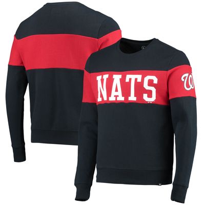 Men's '47 Navy Washington Nationals Interstate Pullover Sweatshirt