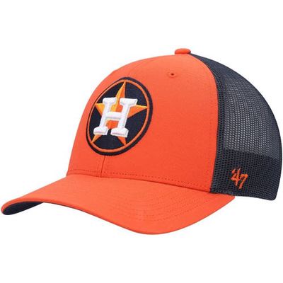 Men's '47 Orange Houston Astros Secondary Trucker Snapback Hat