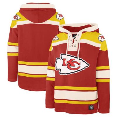 Men's '47 Red Kansas City Chiefs Big & Tall Superior Lacer Pullover Hoodie