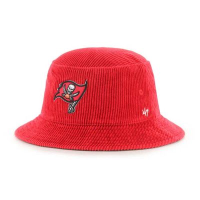 Men's '47 Red Tampa Bay Buccaneers Thick Cord Bucket Hat