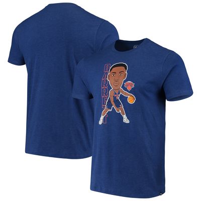 Men's '47 RJ Barrett Heathered Blue New York Knicks Bobblehead T-Shirt