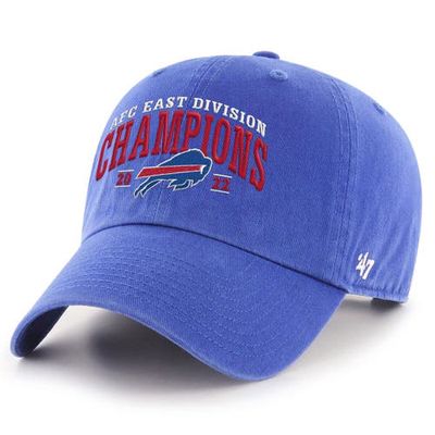 Men's '47 Royal Buffalo Bills 2022 AFC East Division Champions Clean Up Adjustable Hat