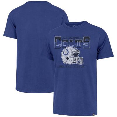 Men's '47 Royal Indianapolis Colts Time Lock Franklin T-Shirt