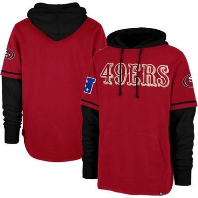 San Francisco 49ers '47 Irving Long Sleeve T-Shirt - Scarlet