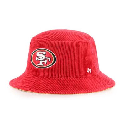 Men's '47 Scarlet San Francisco 49ers Thick Cord Bucket Hat