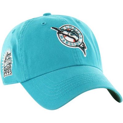 Men's '47 Teal Florida Marlins Sure Shot Classic Franchise Fitted Hat