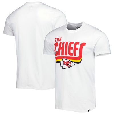 Men's '47 White Kansas City Chiefs Logo Super Rival T-Shirt