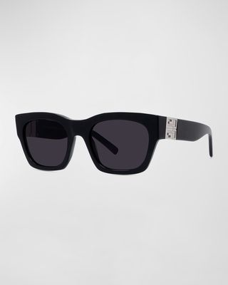 Men's 4G Acetate-Nylon Rectangle Sunglasses
