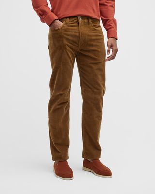 Men's 5-Pocket Corduroy-Stretch Pants