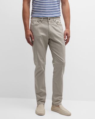 Men's 5-Pocket Cotton-Silk Twill Pants