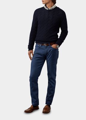 Men's 5-Pocket Linen-Blend Slim Fit Trousers