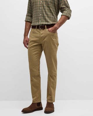 Men's 5-Pocket Slim Straight Twill Pants