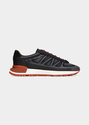 Men's 50/50 Leather-Textile Sneakers
