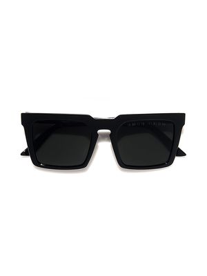 Men's 51MM Square Sunglasses - Black - Black