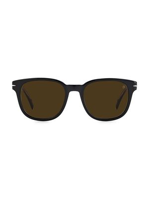 Men's 52MM Square Sunglasses - Black - Black