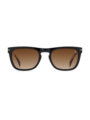 Men's 53MM Square Sunglasses - Black - Black