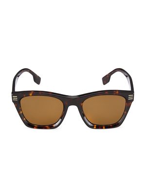 Men's 53MM Square Sunglasses - Dark Havana