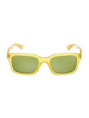 Men's 53MM Wayfarer Sunglasses - Yellow - Yellow