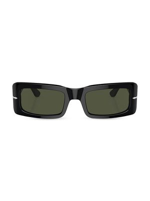 Men's 54MM Francis Rectangular Sunglasses - Black