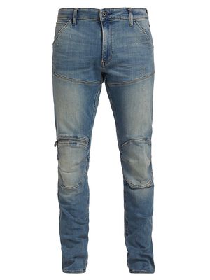 Men's 5620 3D Zip Knee Skinny Jeans - Light Vintage - Size 28 - Light Vintage - Size 28