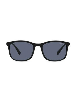 Men's 56MM Linea Rossa Propionate Sunglasses - Rubber Black - Rubber Black