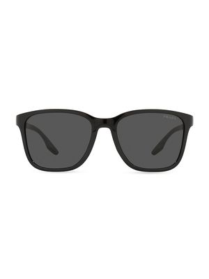 Men's 57MM Propionate Sunglasses - Black