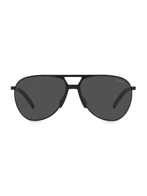 Men's 59MM Pilot Sunglasses - Matte Black