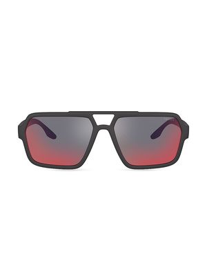 Men's 59MM Propionate Aviator Sunglasses - Black