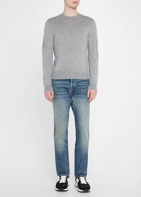 Men's 70s Blue Comfort 5-Pocket Jeans
