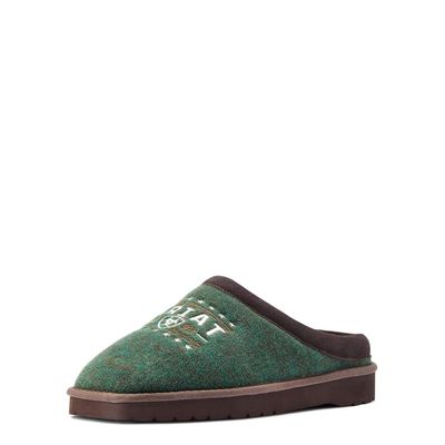 Men's 93 Liberty Square Toe Slipper Casual Shoes in Forest Green, Size: 7 D / Medium by Ariat
