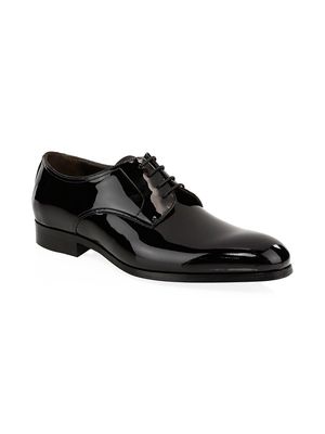 Men's Aalborg Lace-Up Patent Leather Derby Shoes - Vernice Nero - Size 7 - Vernice Nero - Size 7