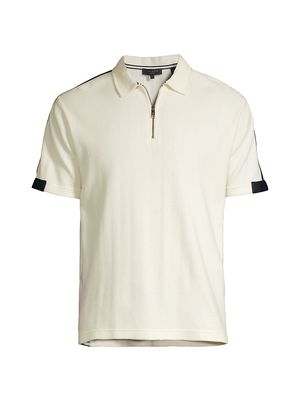 Men's Abloom Zip-Up Polo - Natural - Size XXL - Natural - Size XXL
