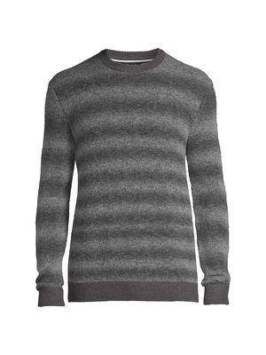 Men's Abulti Striped Crewneck Sweater - Light Grey - Size XL - Light Grey - Size XL