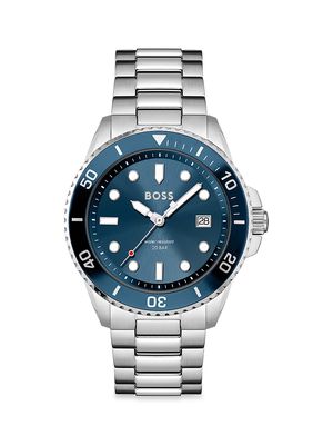 Men's Ace Stainless Steel Bracelet Watch - Blue - Blue