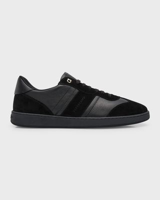 Men's Achilles Mixed Leather Low-Top Sneakers