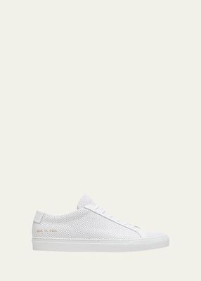 Men's Achilles Perforated Leather Low-Top Sneakers