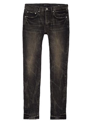 Men's Acid-Washed Stretch Slim Jeans - Washed Black - Size 28 - Washed Black - Size 28