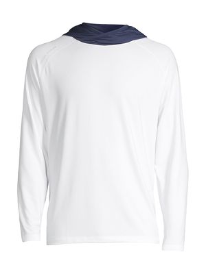 Men's Active Aurora Performance Hooded T-Shirt - White - Size Small - White - Size Small