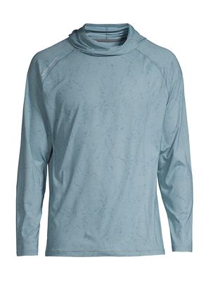 Men's Active Aurora Performance T-Shirt Hoodie - Rainfall - Size Small