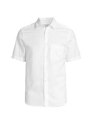 Men's Addle Linen Short-Sleeve Shirt - White - Size XXL - White - Size XXL