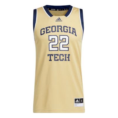 Men's adidas #22 Gold Georgia Tech Yellow Jackets Swingman Jersey