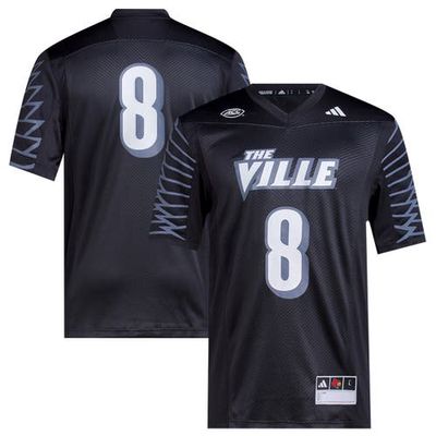 Men's Adidas #8 Black Louisville Cardinals 2023 Premier Jersey