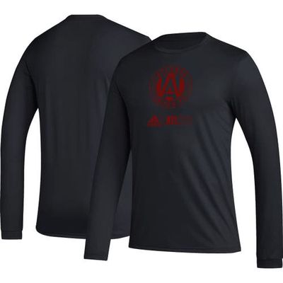 Men's adidas Black Atlanta United FC Icon AEROREADY Long Sleeve T-Shirt