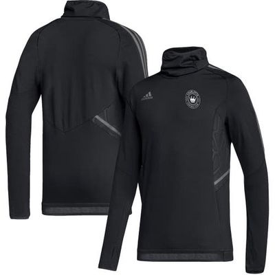 Men's adidas Black Charlotte FC COLD.RDY Raglan Warmup Pullover Jacket