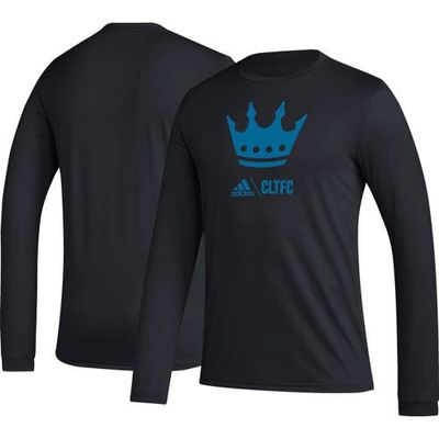 Men's adidas Black Charlotte FC Icon AEROREADY Long Sleeve T-Shirt