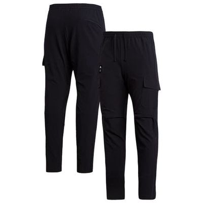 Men's adidas Black Charlotte FC Travel Pants in Charcoal