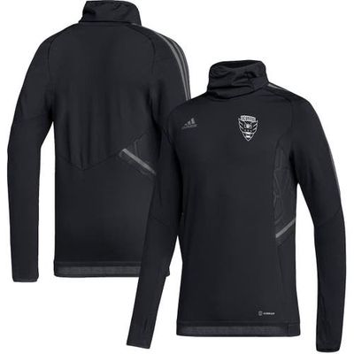 Men's adidas Black D.C. United COLD.RDY Raglan Warmup Pullover Jacket