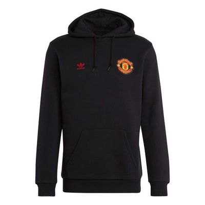 Men's adidas Black Manchester United Essential Pullover Hoodie